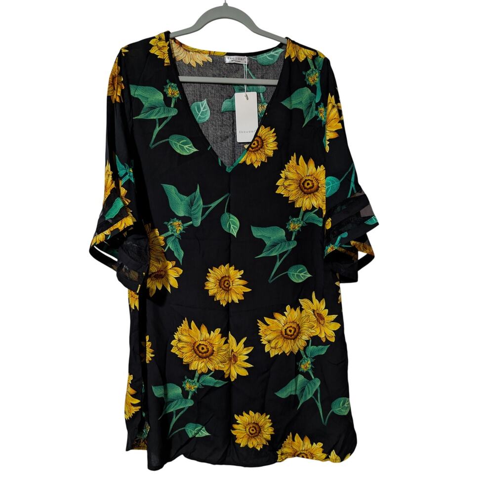 Ekouaer Women's Size M Sunflower Dress New With Tags
